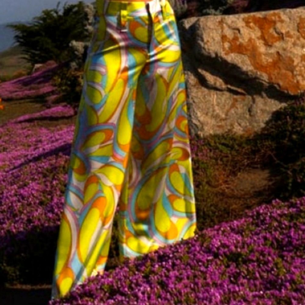 Zara Vibrant Multicolor Wide-Leg Pants